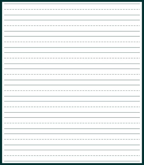 grade writing paper printable  lined paper