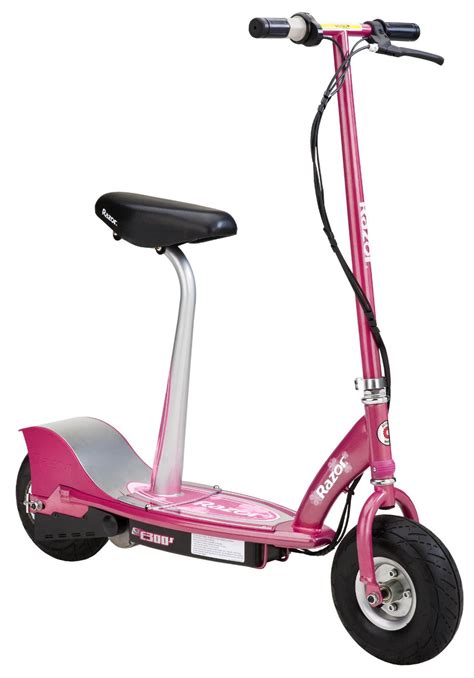razor es  mph seated  stand girls electric scooter pink sweet
