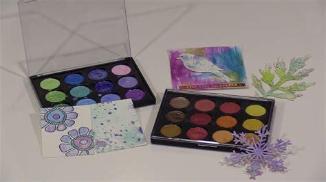 Working With Cosmic Shimmer Iridescent Watercolor Paint By
