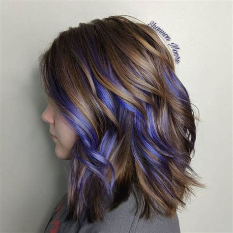 background  dark brown hair  purple peekaboo hair hair styles