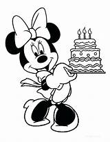 Coloring Pages Mouse Minnie Birthday Happy Getcolorings Mini Printable Color sketch template