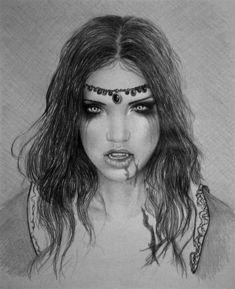 Stunning Vampire Colored Pencil Drawings And