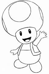 Toad Coloring Pages Mario Print sketch template