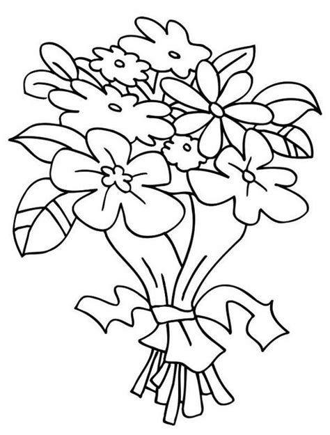 wedding bouquet coloring pages coloring home