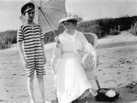 Alexei Nikolaevich And His Mother Tsarina Alexandra At The