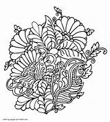 Coloring Pages Flower Adults Printable Flowers Adult Print Look Other sketch template