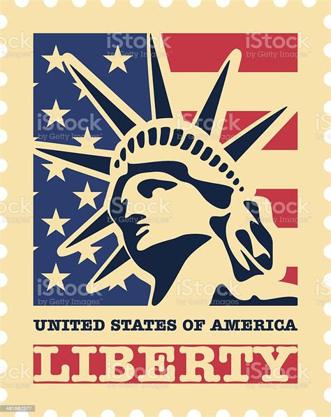 Usa Postage Stamp Stock Illustration Download Image Now