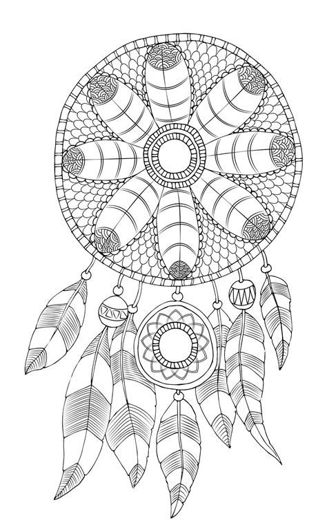 inspirational  dream catcher coloring pages top  coloring