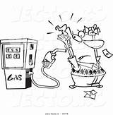 Holding Outlined Gasoline Toonaday Leishman Vecto sketch template