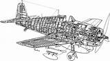 F6f Grumman Cutaway Hellcat Aircraft Conceptbunny Henrique sketch template