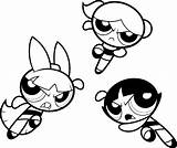 Powerpuff Coloring Girls Pages sketch template