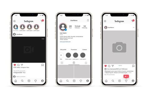 Download Instagram Profile Interface Template With Mobile
