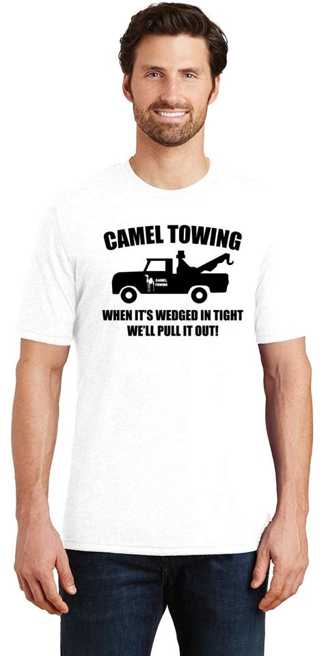mens camel towing rude humor funny shirt tri blend tee