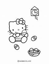 Easter Kitty Hello Coloring Pages Eggs Happy Kids Paques Colouring Print Printable Activities Hellokids Oeufs Ausmalen Color Colour Con Pinnwand sketch template