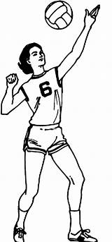 Volleyball Coloring Pages Players Printable Drawing Kids Clipart Getdrawings Bestcoloringpagesforkids sketch template