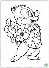 Coloring Chip Dale Dinokids Pages Disney Close sketch template