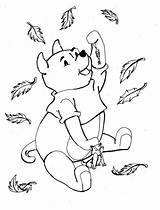 Coloring Fall Pages Pooh Winnie Leaves Kids Autumn Adults Disney Clip Easy Preschool Print Printable Color Leaf Educational Popular sketch template