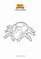 Pokemon Spinarak Supercolored Dibujo Therian Glumanda Landorus Insecte Forme Ponita sketch template