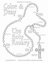 Coloring Rosary Getdrawings sketch template