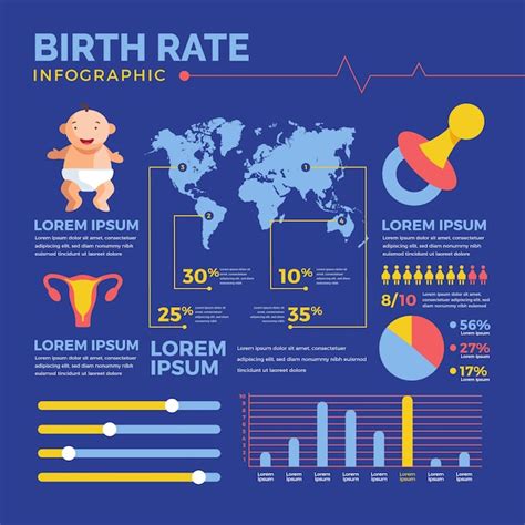 birth rate infographic concept  vector