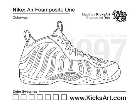 nike air foamposite  kicksart coloring pages  teenagers