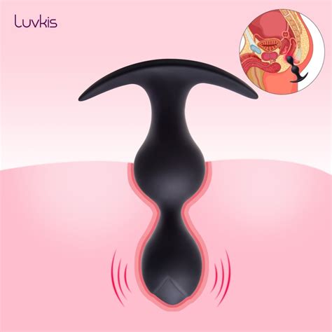 Luvkis Double Beads Anal Plug Dilator Bendable Narrow Rounded Tips