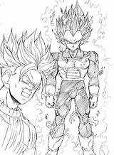 Trunks Super Saiyan Vegeta Ball Dragon Gohan Vs Brief Ssb Ssj2 Family Ssj Kleurplaten Fan sketch template
