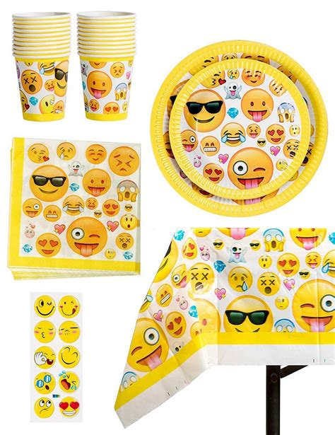 emoji party darling decorations   printables colorful  happy
