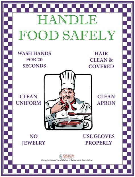 food safety posters oklahoma restaurant association