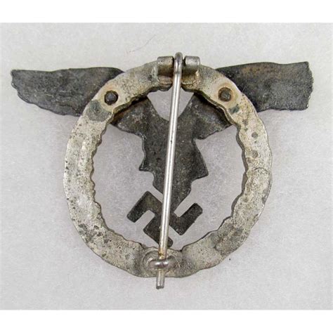 Rare German Nazi Luftwaffe Round Pilot Badge