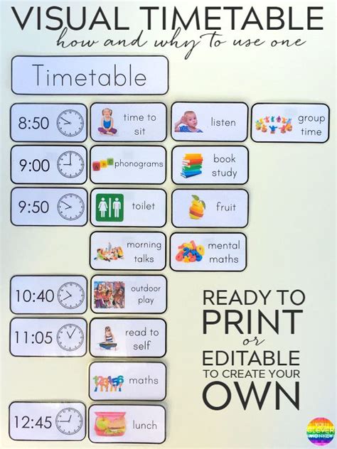 visual schedule printable ideas  pinterest pecs
