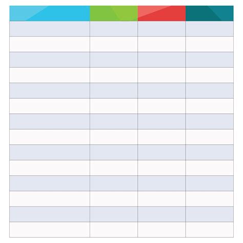 printable  column chart template