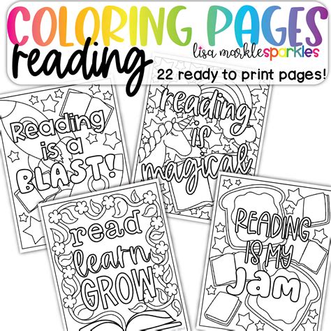 reading library book lover coloring pages printable  lisa markle
