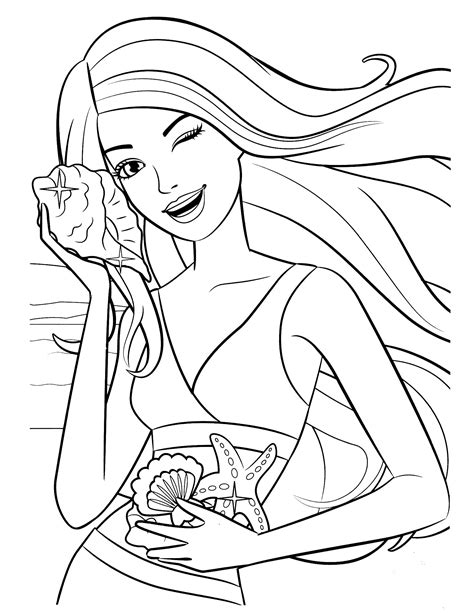 barbie face colouring pages ballerina coloring pages beach coloring
