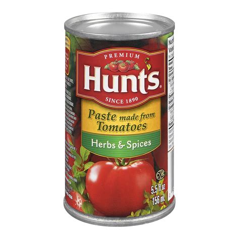 hunts tomato paste  herbs  spices stongs market