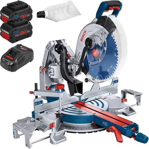 Bosch Gcm 18v 305 Gdc 18v Biturbo Sliding Mitre Saw 2x 8ah Procore