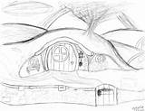 Hobbit Hole Pages Colouring Uncolored Drawings Deviantart sketch template