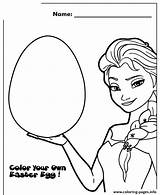 Easter Coloring Frozen Colouring Pages Egg Own Color Printable Print sketch template