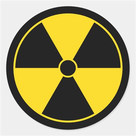 radiation symbol sticker zazzle