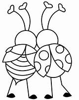Coloring Pages Juxtapost Valentines Printable Valentine Bugs Bug sketch template
