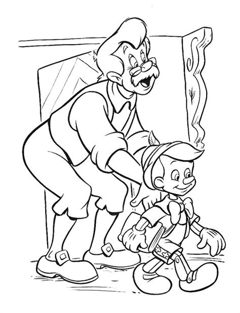 coloring page pinocchio coloring pages  coloring books disney