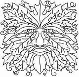 Green Man Coloring Embroidery Urban Threads Designs Urbanthreads Pages sketch template