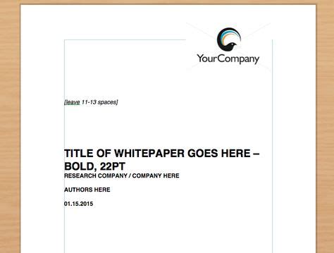 whitepaper screen shot   paper template  cover page