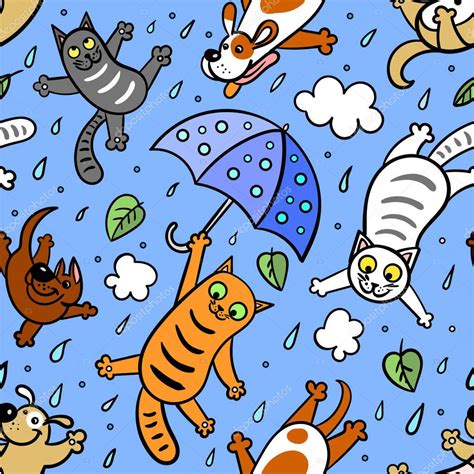 raining cats  dogs picture  raining cats  dogs stock