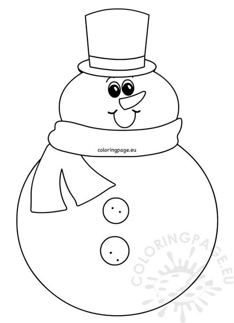 snowman  hat  scarf printable coloring page