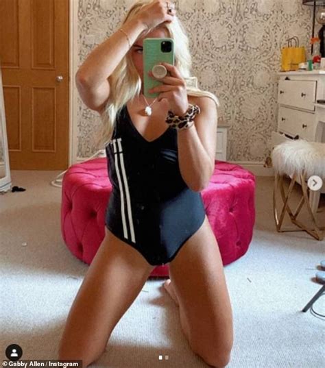 gabby allen showcases her very peachy posterior in a tiny