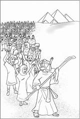 Moses Wandering Jesus ägypten Auszug Israelites sketch template