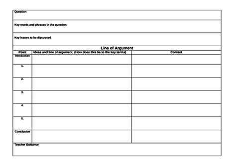 planning sheet teaching resources