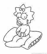 Coloring Simpsons Simpson Pages Maggie Homer Lisa Marge Colouring Characters Color Printable Print Skateboard Getcolorings Bart Cartoons Off Comments Coloringhome sketch template
