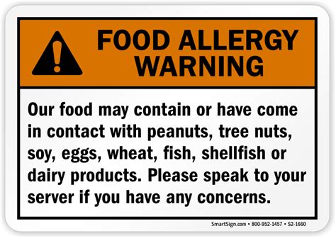 food allergy warning signs mysafetysigncom
